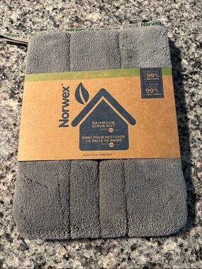 Norwex Gray Bathroom Scrub Mitt with BacLock